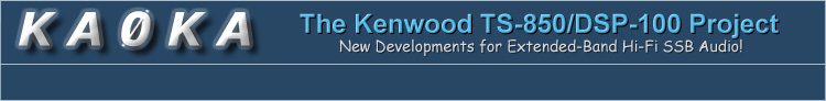 KA0KA - The Kenwood TS-850/DSP-100 Project Home Page