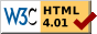 Valid HTML 4.01
