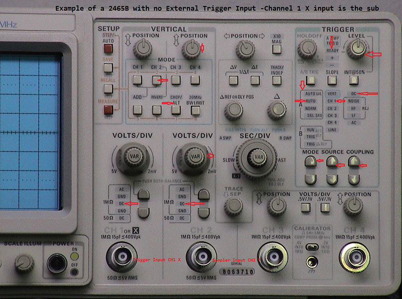 Alternate Oscilloscope Settings